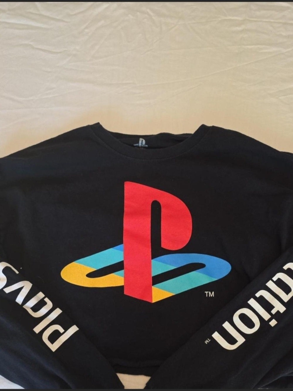 PlayStation Classic Logo Long Sleeve T-Shirt Black Large